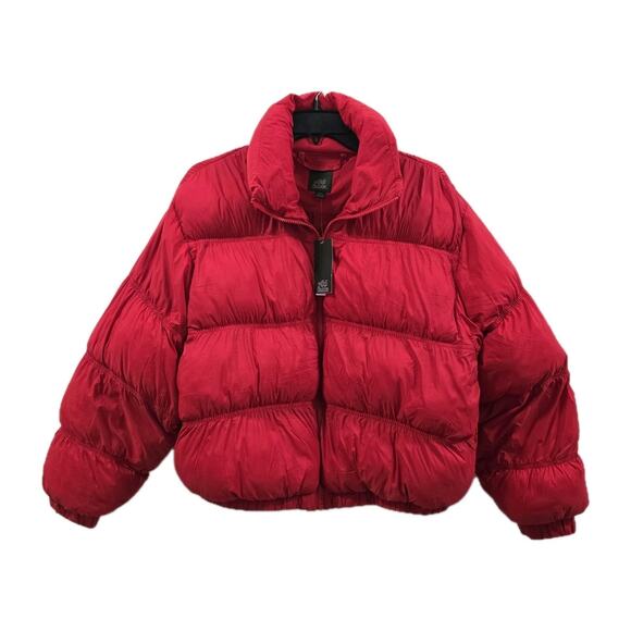 Wild Fable Women’s Water-Resistant Puffer Jacket - Red Size M New - Picture 1 of 10